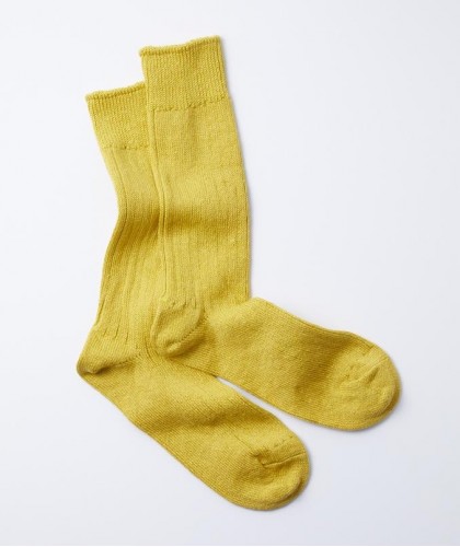 Yellow Linen Cotton Ribbed...