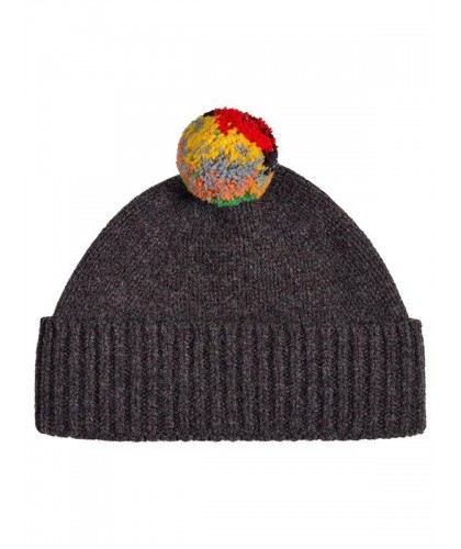 Lambswool Charcoal Pompom...