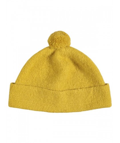 Yellow Shetland Pompom Hat...