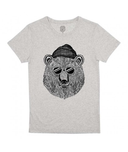 T-shirt Gris Chiné Bear &...