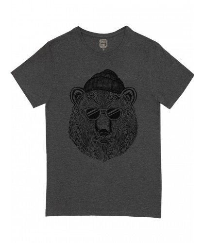 T-shirt Noir Chiné Bear &...