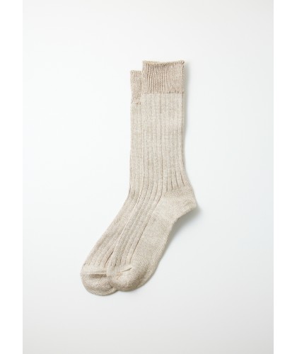 Grey linen-cotton socks ROTOTO