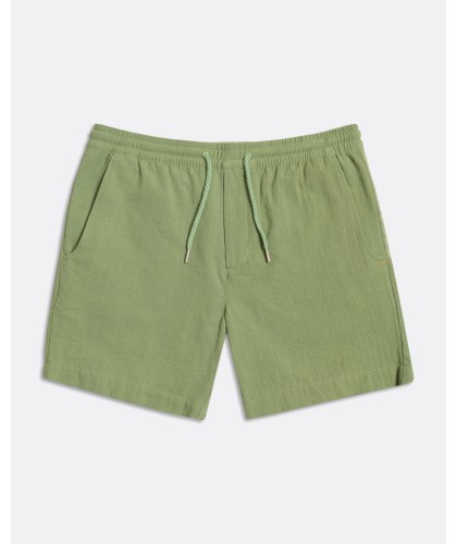 Green Textured Shorts FAR...