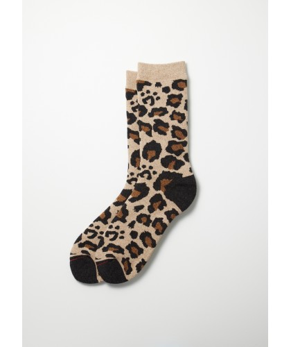Leopard Beige Pile Socks...