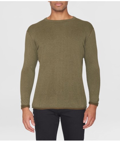 Double Layer Olive Sweater...