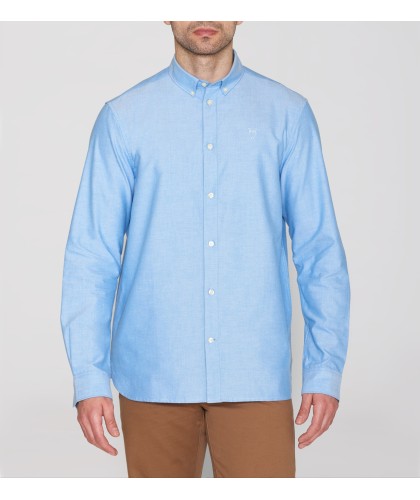 Chemise en oxford bio bleu...