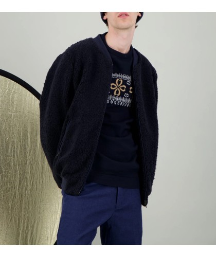 Navy Wool Bomber JAGVI