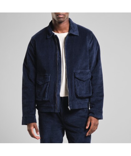 Blouson en velours marine...