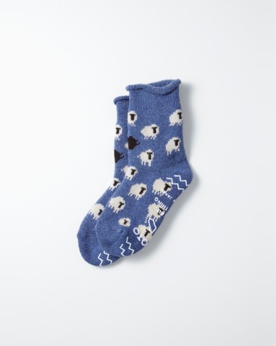 Blue Sheep pattern indoor socks ROTOTO