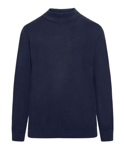 Navy Merino Funnel Neck...