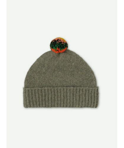 Lambswool Moss Pompom Hat...