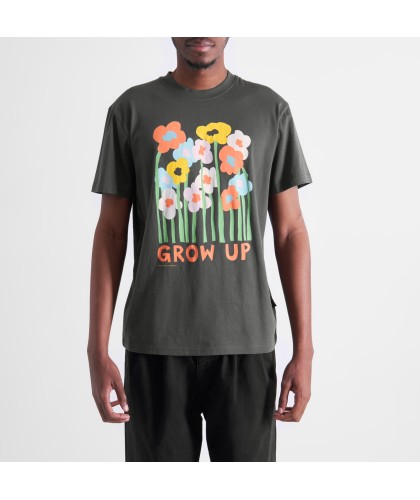 Grow Up Charcoal Tee DEDICATED