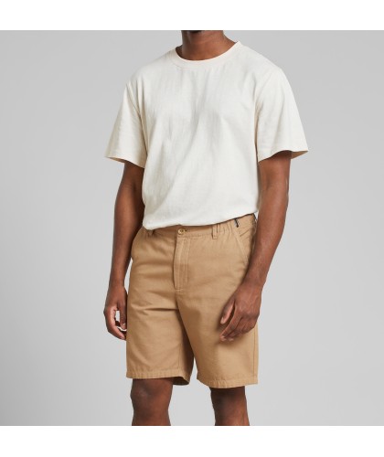 Beige Canvas Chino Shorts...