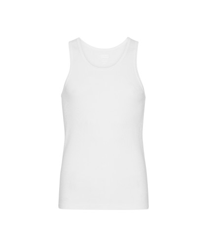 White Organic Ribbed Tank...