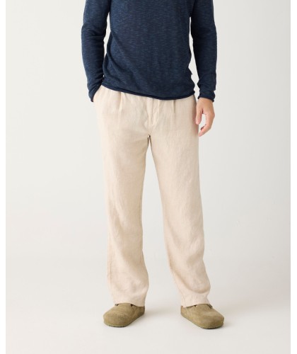 Ecru Organic Linen Pants...