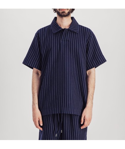 Bristol Waffled Navy Polo...