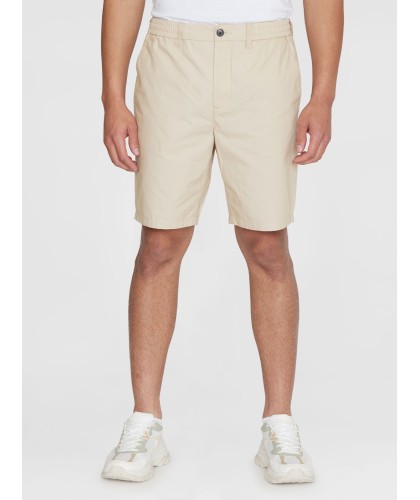 Beige Poplin Shorts...