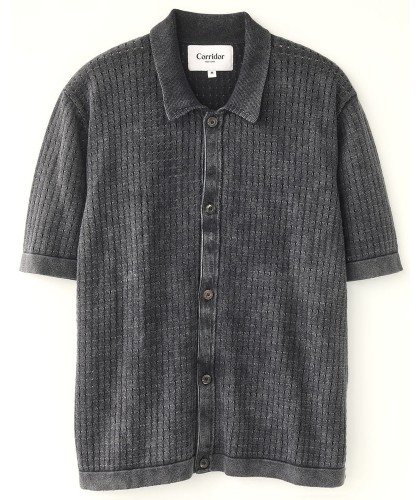 Washed black knit shirt...