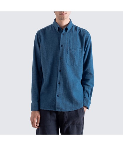 Brushed Dobby Navy Shirt...