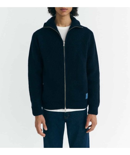 Ekaiz Navy Wool Zipped...
