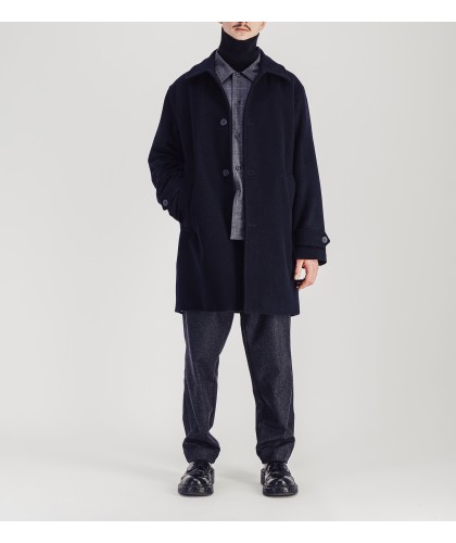 Caufield Navy Wool Coat...
