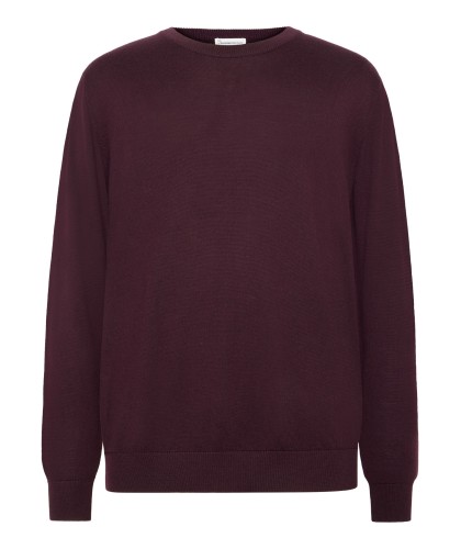 Pull fin mérino bordeaux...