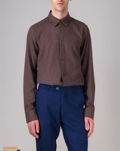 Chemise en flanelle bio marron JAGVI