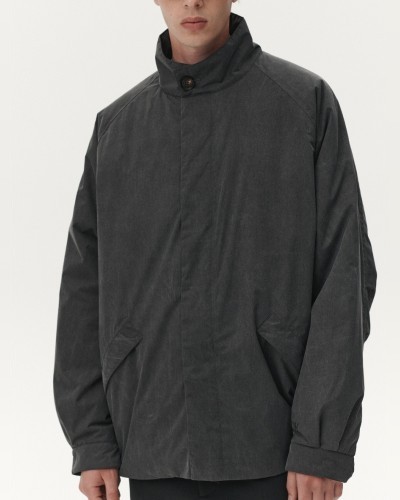 Short Coach Washed Black Jacket WELTER SHELTER