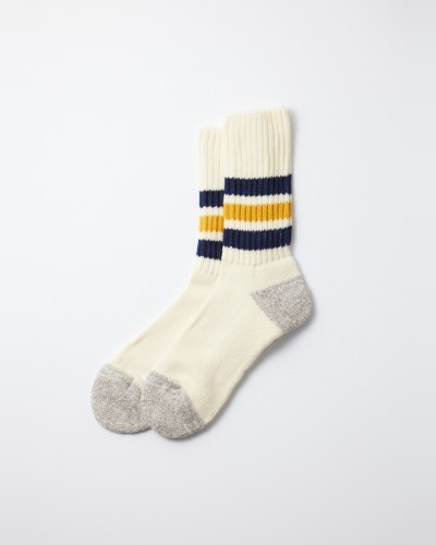 Ribbed Old School Navy/Yellow Socks ROTOTO