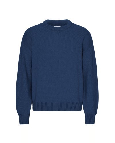 Marine Blue Oversized Merino Sweater COLORFUL STANDARD