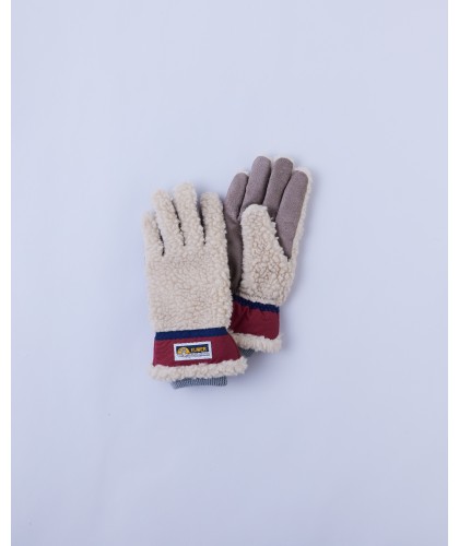 Gants Teddy Beige/Wine ELMER