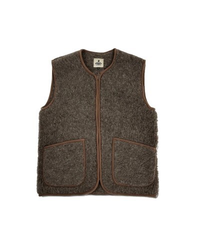 Gilet laine Pepitko Mid Brown COLDBREAKER