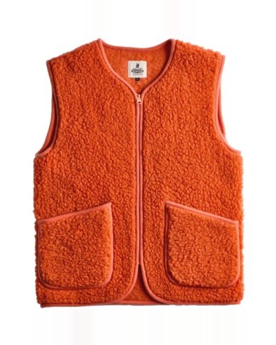 Pepitko Orange Wool Vest COLDBREAKER