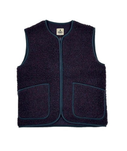 Gilet laine Pepitko Plum...