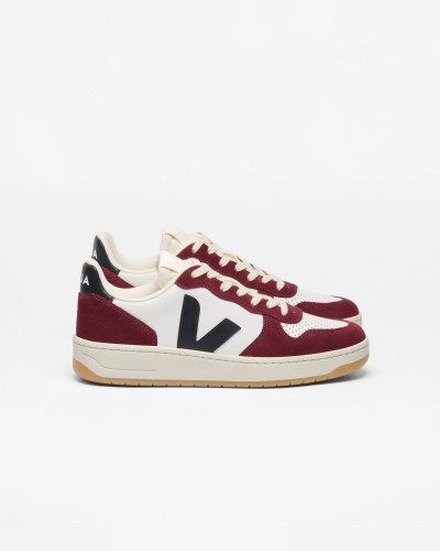 V10 Leather White Black Amarante VEJA