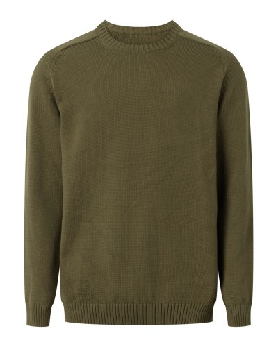 Olive Green Organic Cotton Sweater KNOWLEDGE COTTON APPAREL