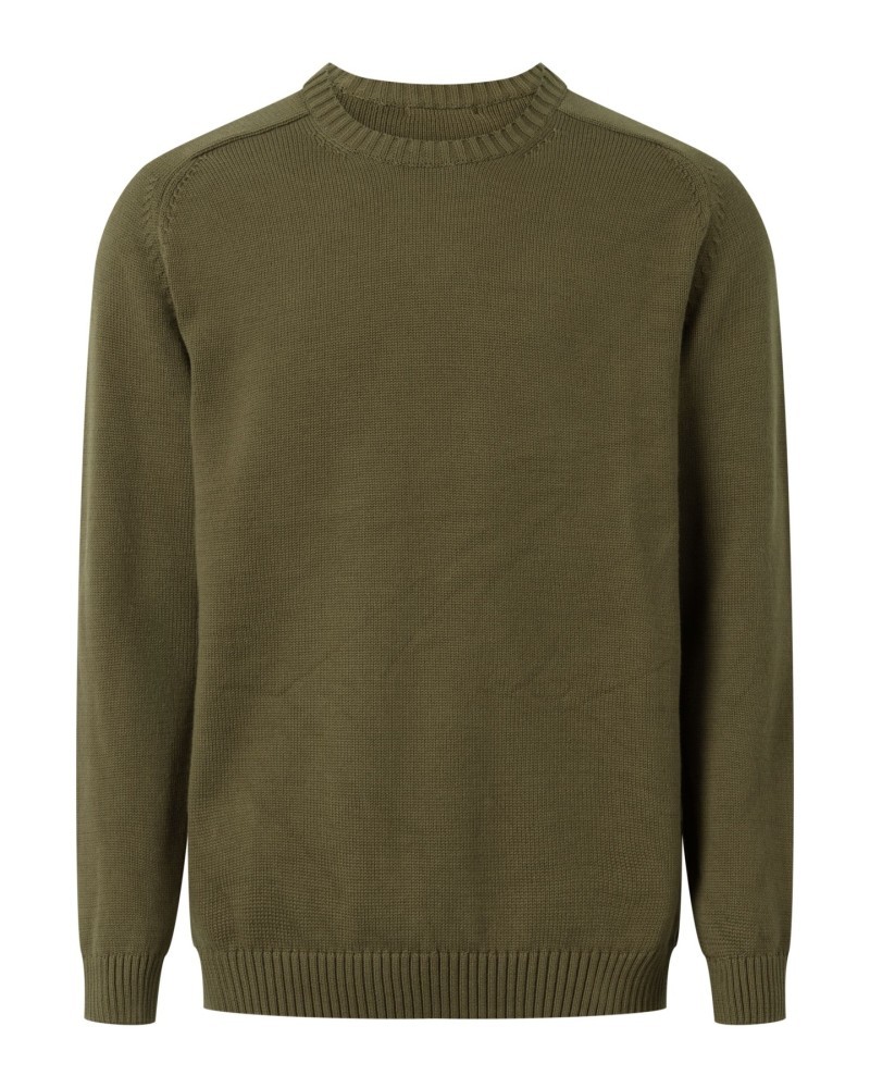 Olive Green Organic Cotton Sweater KNOWLEDGE COTTON APPAREL
