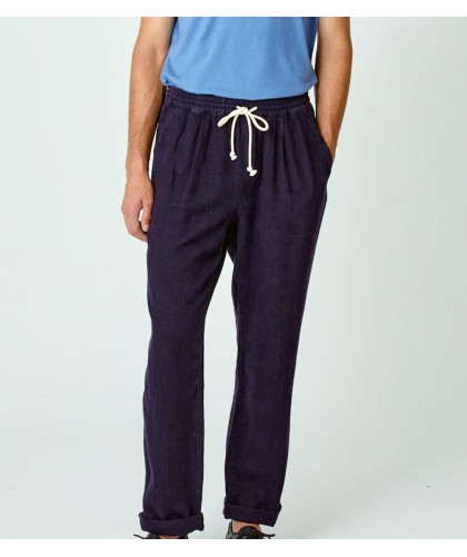 Pantalon en lin Ponte Dark...