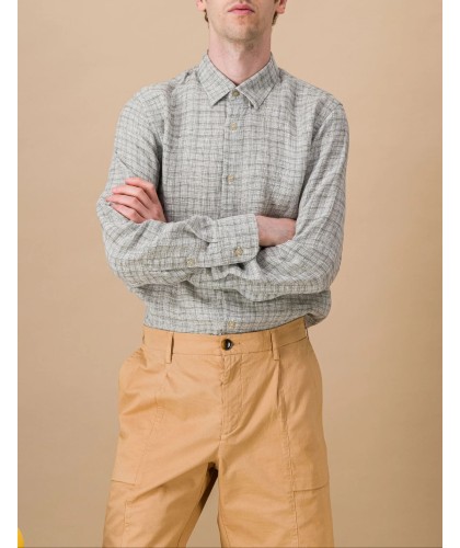Kaki Shades Linen Shirt JAGVI