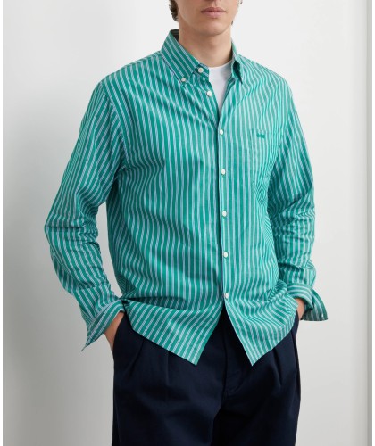 Chemise Heol Rayures Vert...