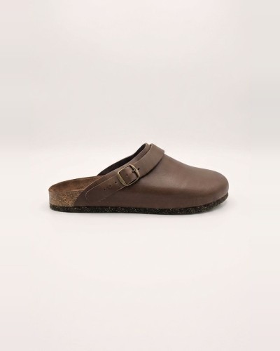 Mules en cuir marron BOSABO