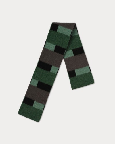 Petite Echarpe Split Stripe Asparagus Grey JO GORDON