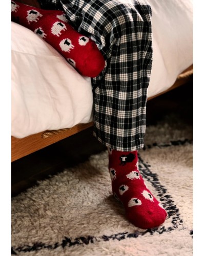 Red Sheep pattern indoor socks ROTOTO