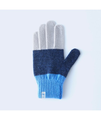 Gants en laine 3 Tones Blue...