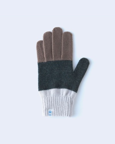 Gants en laine 3 Tones Brown TE+