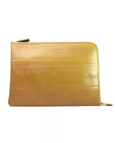 Yellow Upcycled Fire Hose Folio / Laptop case ELVIS & KRESSE