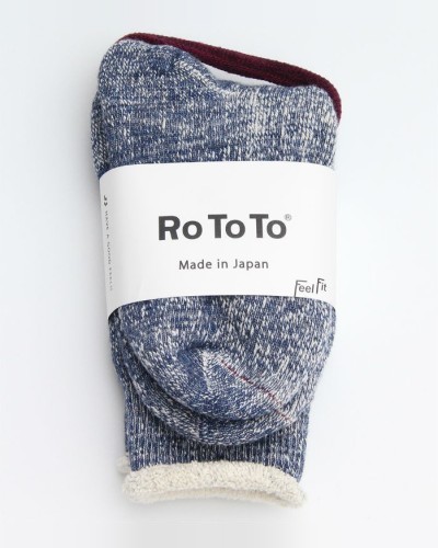 Double Face Merino / Organic Cotton Socks - Deep Ocean ROTOTO