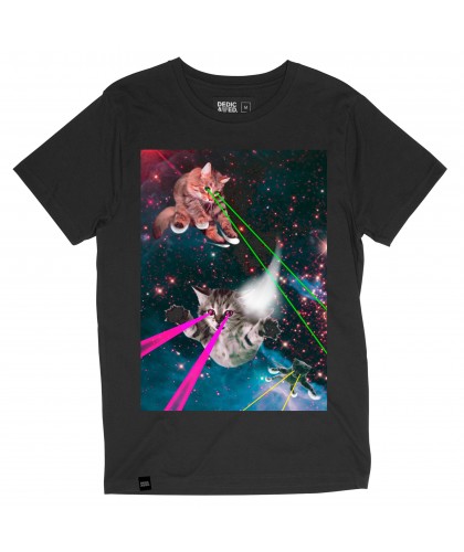 T-shirt noir délavé Lazer...
