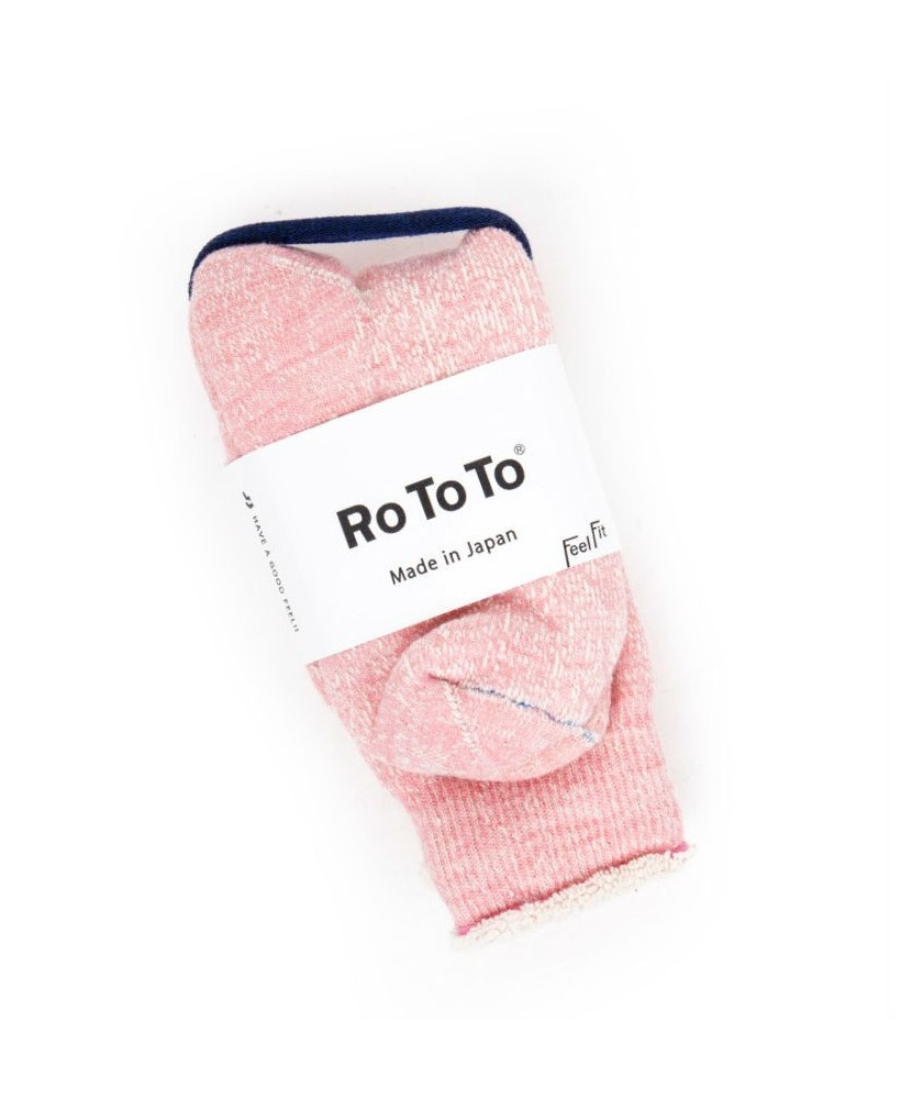 Chaussettes coton bio roses pour femme