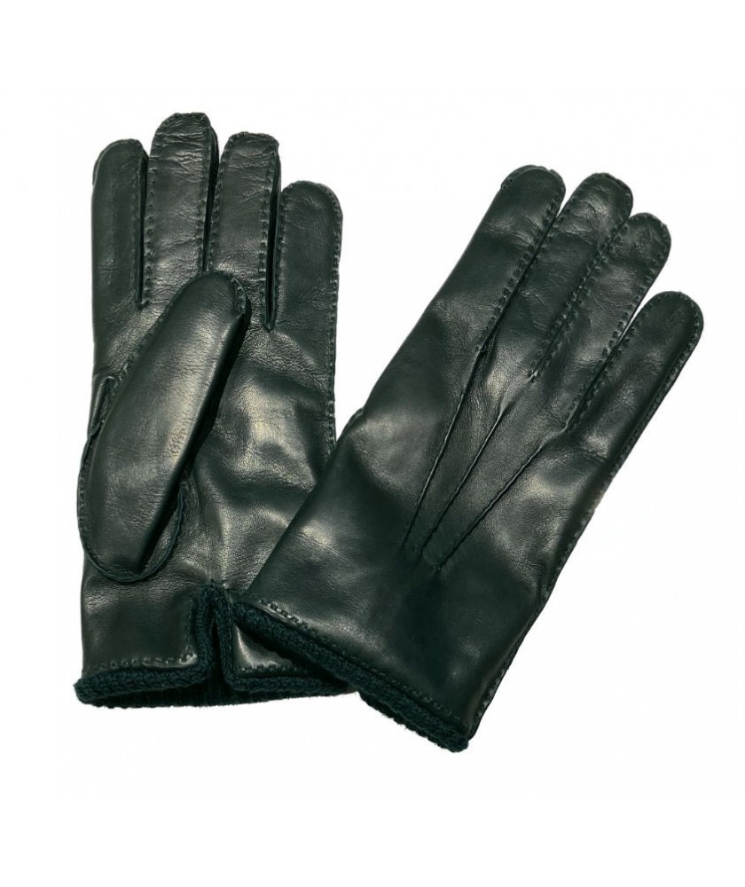 Gants cuir homme doublés cachemire